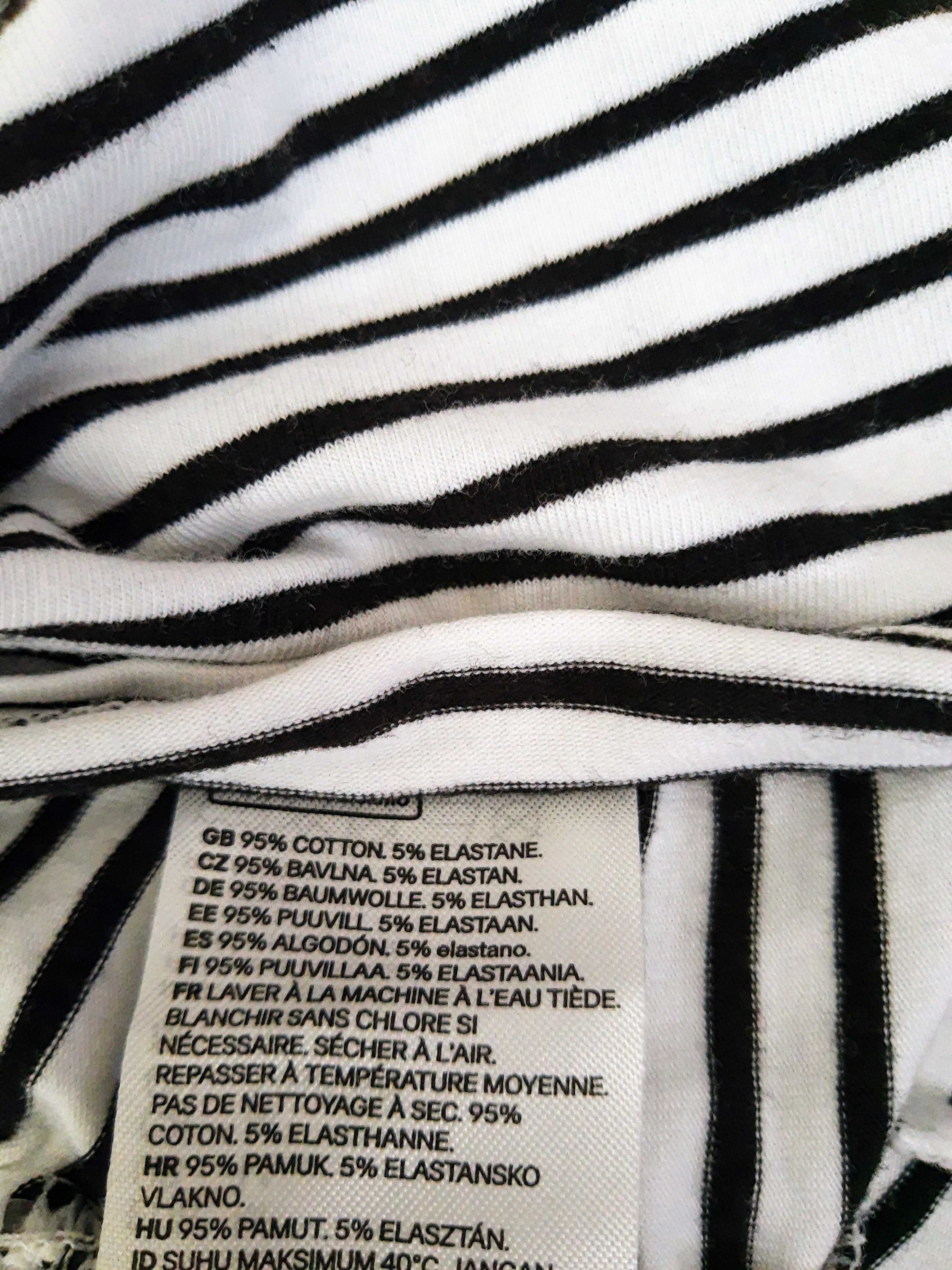 Bawełniana ciążowa bluzka w paski H&M Mama M