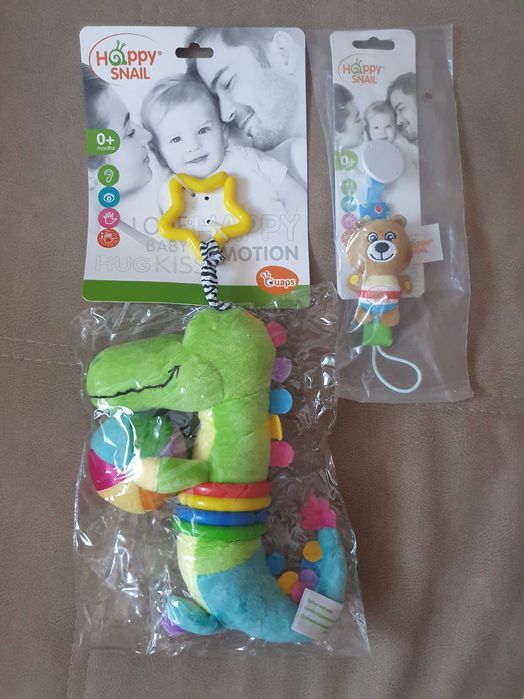 Підвісна розвиваюча м'яка іграшка на коляску/кроватку Happy Snail
