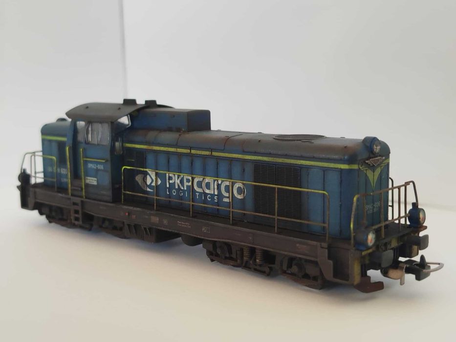 Lokomotywa SM-42 nr 606 PIKO H0 z dekoderem jazdy DCC po patynowaniu