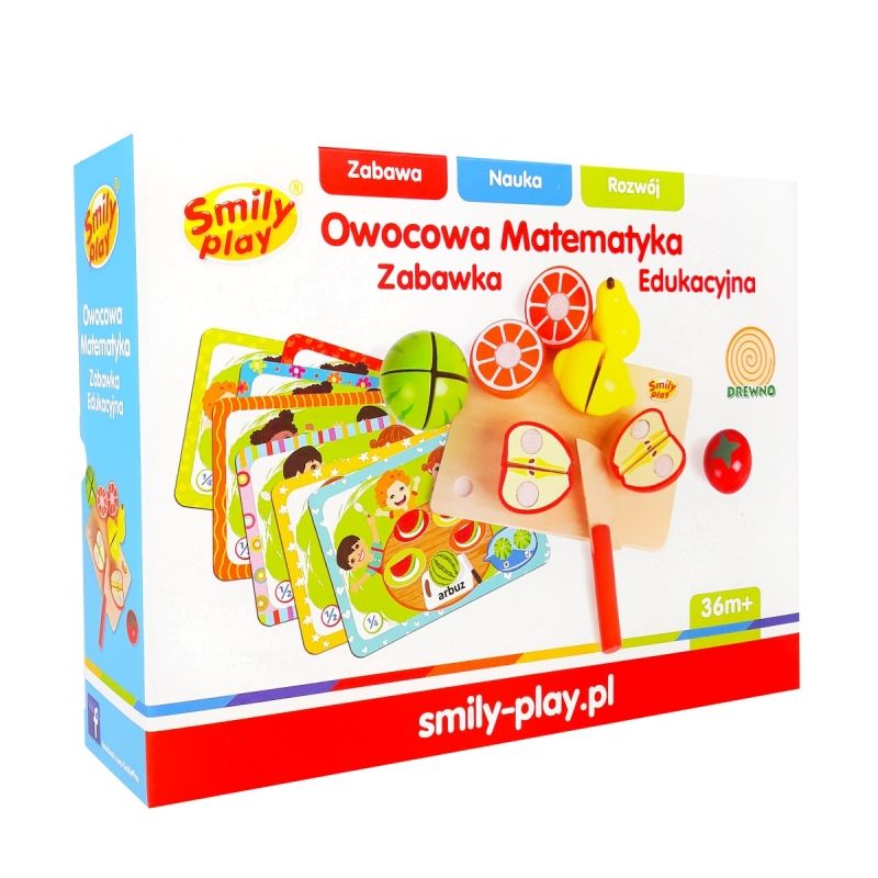 owocowa matematyka drewno edukacyjna SMILY PLAY