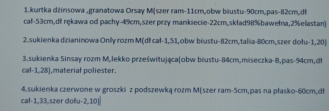 Zestaw letnich sukienek rozm M