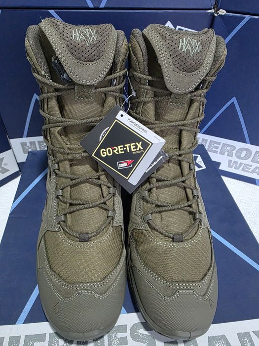 Botas militares haix black eagle 2.0V high sage gtx gore tex