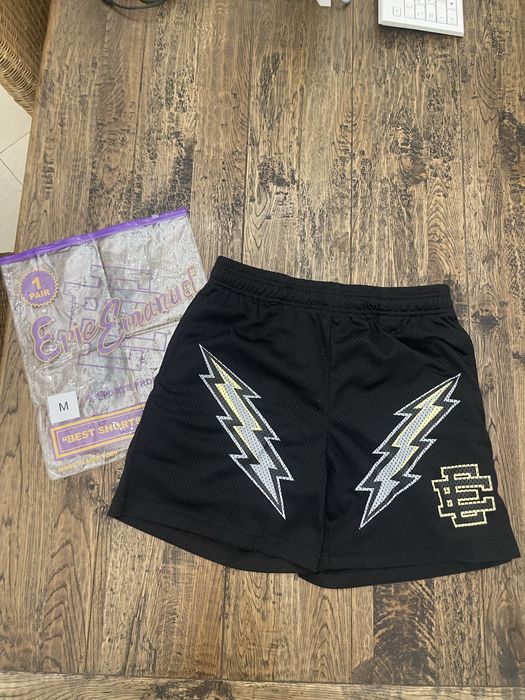 Calções Eric Emanuel Lightning Bolt Pretos - Tamanho M