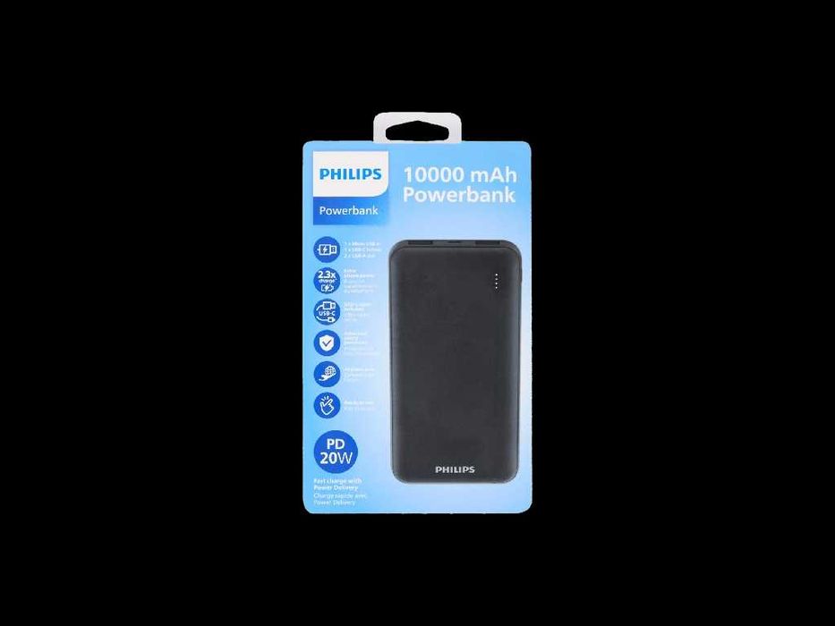 Power bank 10000mAh 2xUSB czarny Philips