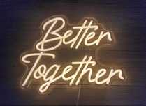 Better Together Napis neon LED wesele, ślub używany