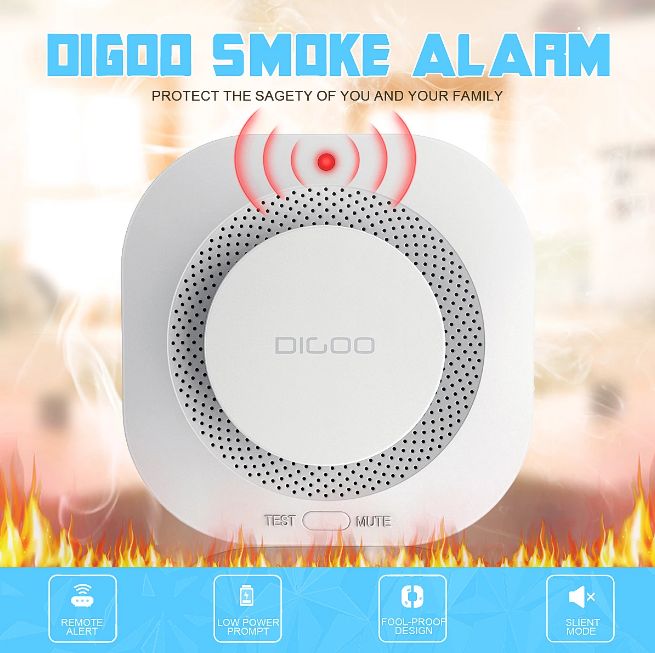 Sensor de Fumo / Alarme de Incendio * 433mhz * 80dba