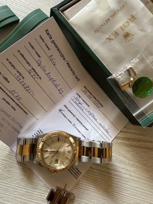 Rolex Turn O Graph 1625 Datejust stal zloto z pudelkiem