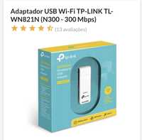 Adaptador USB Wi-Fi TP-LINK TL-WN821N (N300 - 300 Mbps)