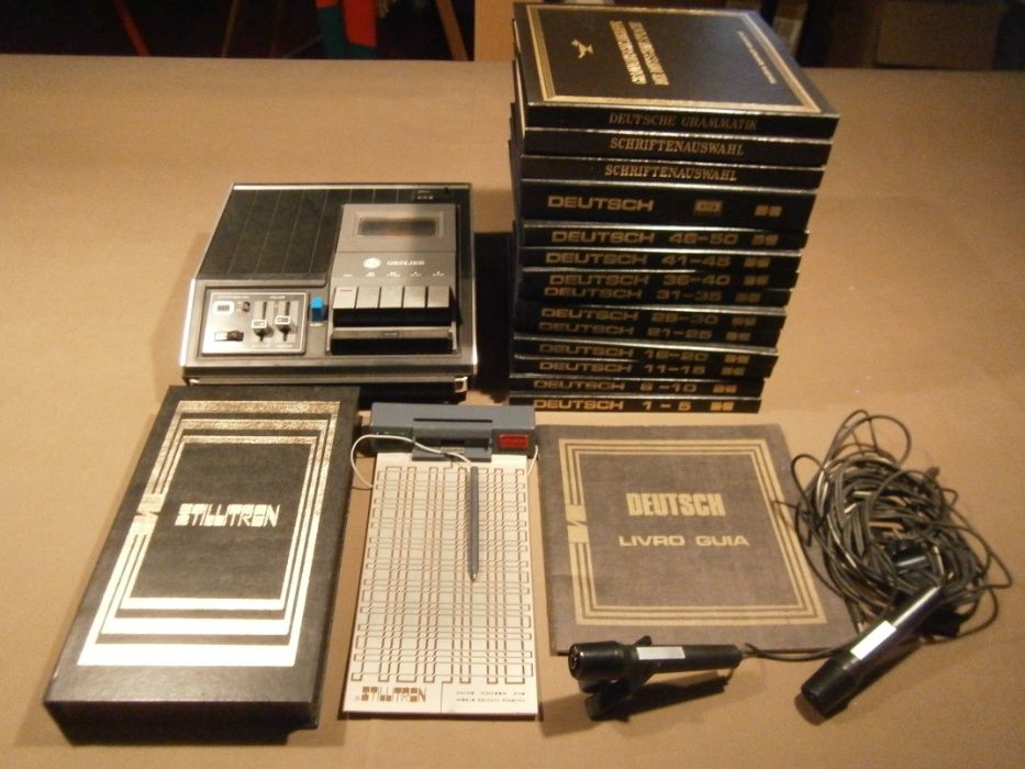 Curso completo de Alemão c/ Gravador Cassetes