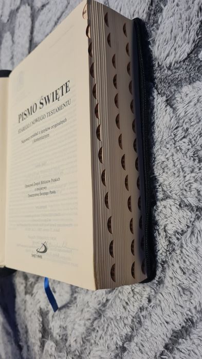 Pismo Święte (św. Paweł), etui "piórnik", paginatory(indeksy), skóra