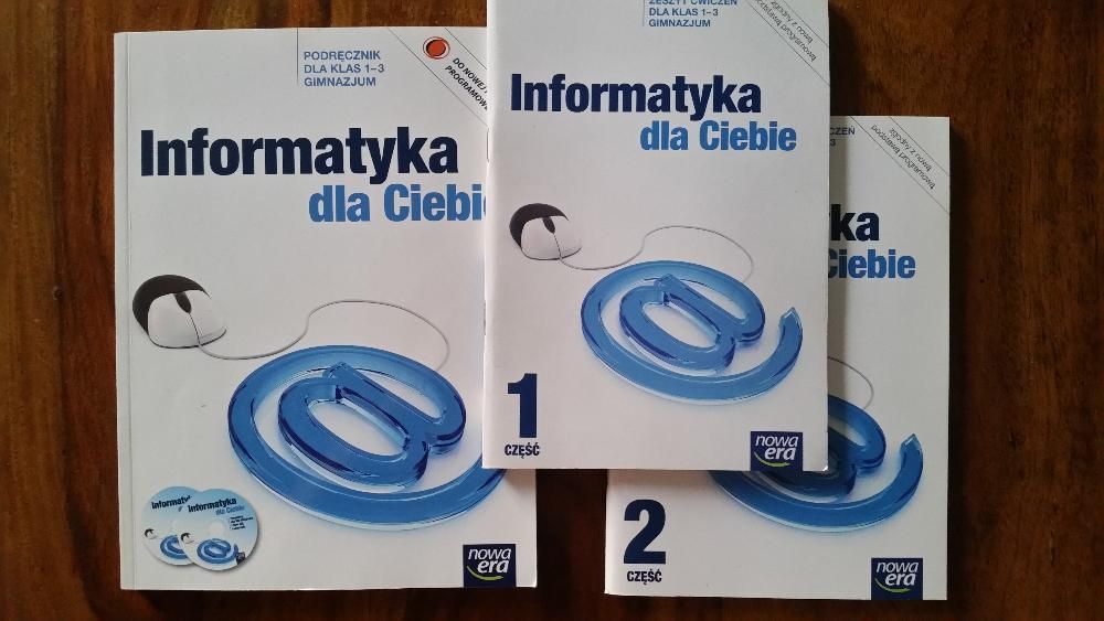 Informatyka dla Ciebie 1-3gimn.podr+2x ćw.NOWE!