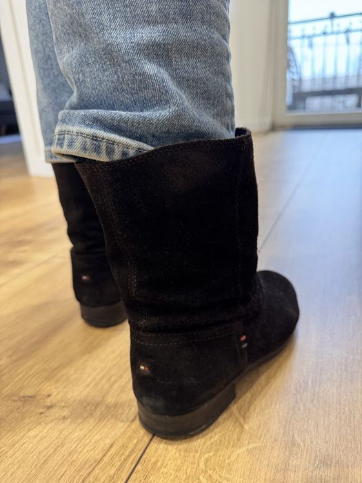 Botki damskie zamszowe Tommy Hilfiger