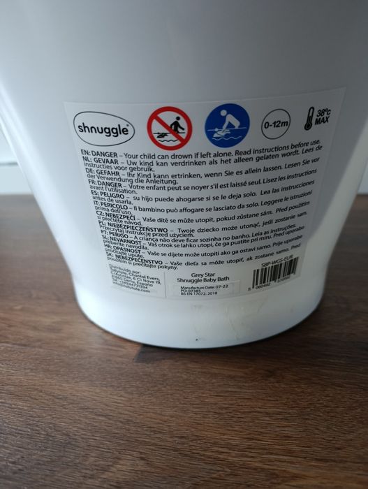 Banheira shnuggle para bebé