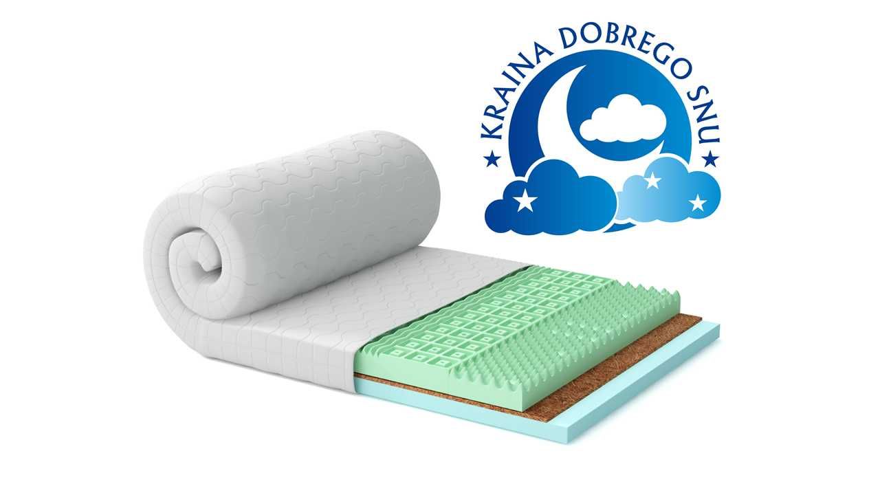 Materac nakładka KDS PIANKA-KOKOS-PIANKA PR. grubość 12 i 9 różne ROZM