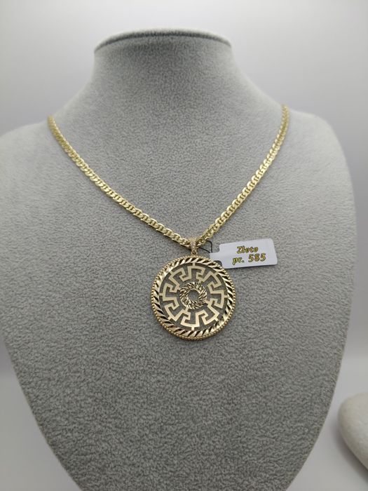 Złota Zawieszka Wzór Grecki Pr.585 Nowa Zapraszamy