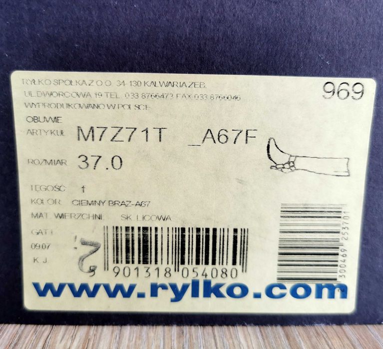 Ryłko kozaki skóra naturalna roz.37