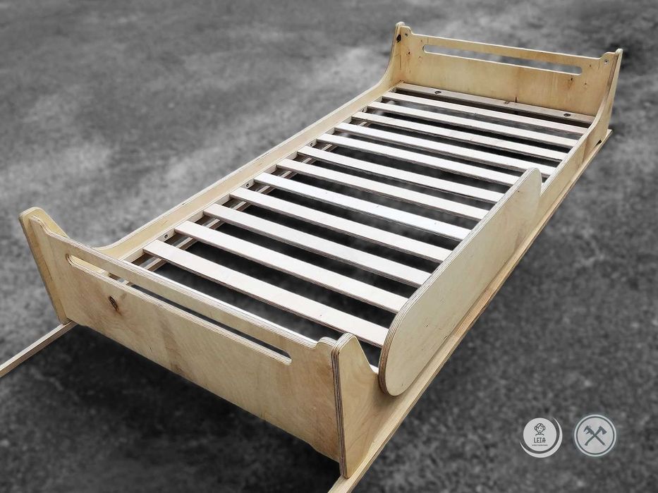 Дитяче ліжко Монтессорі | Напольная детская кровать | Ліжко з бортиком