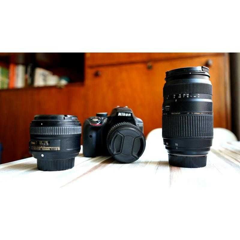 Kit Nikon D3300 + 3 Lentes (50mm 1.8, 70-300mm Tamron)