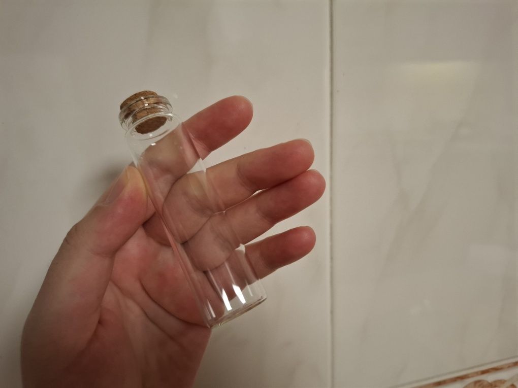 40 frascos de vidro 20 ml com tampa de cortiça - NOVO - ENVIO GRÁTIS