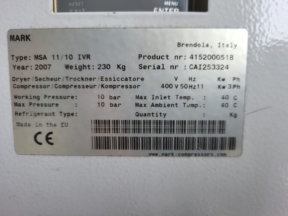 Kompresor śrubowy Atlas Copco Mark