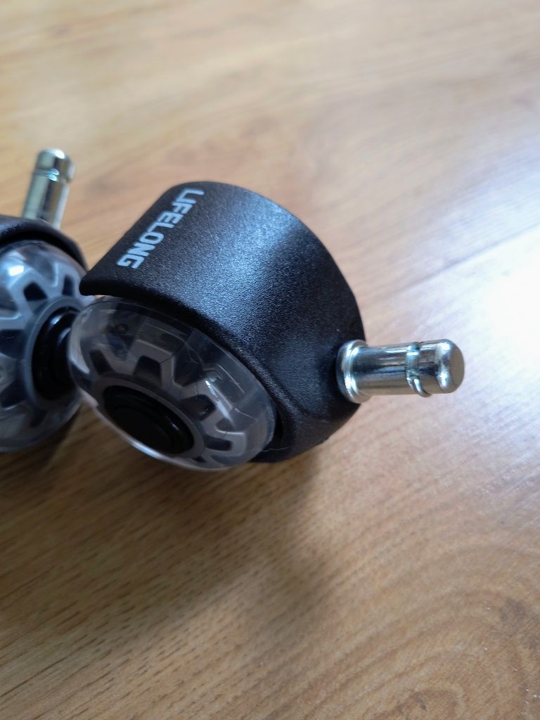 Zestaw 5 cichych kółek PE do krzeseł biurowych 10X22MM 360