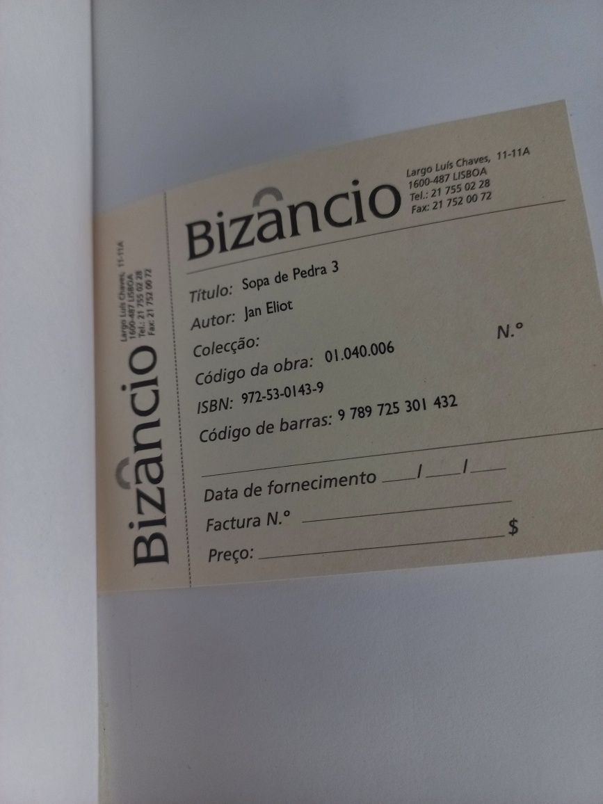 Livro de banda desenhada SOPA DE PEDRA.