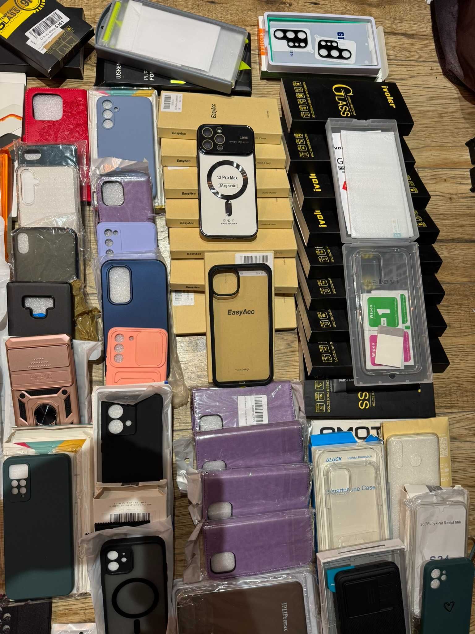 Zestaw 120x CASE etui na telefon iPhone Samsung Xiaomi + szybki