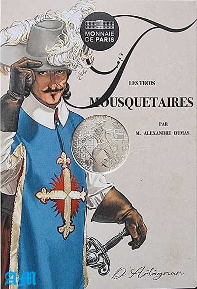FRANÇA - 10€ moedas Três Mosqueteiros Prata
