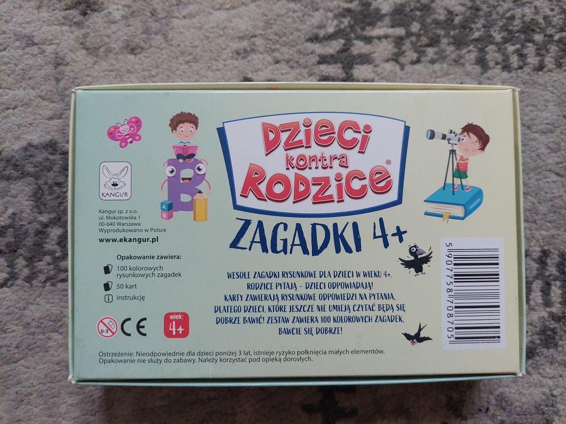 Dzieci kontra rodzice zagadki 4+ gra kangur