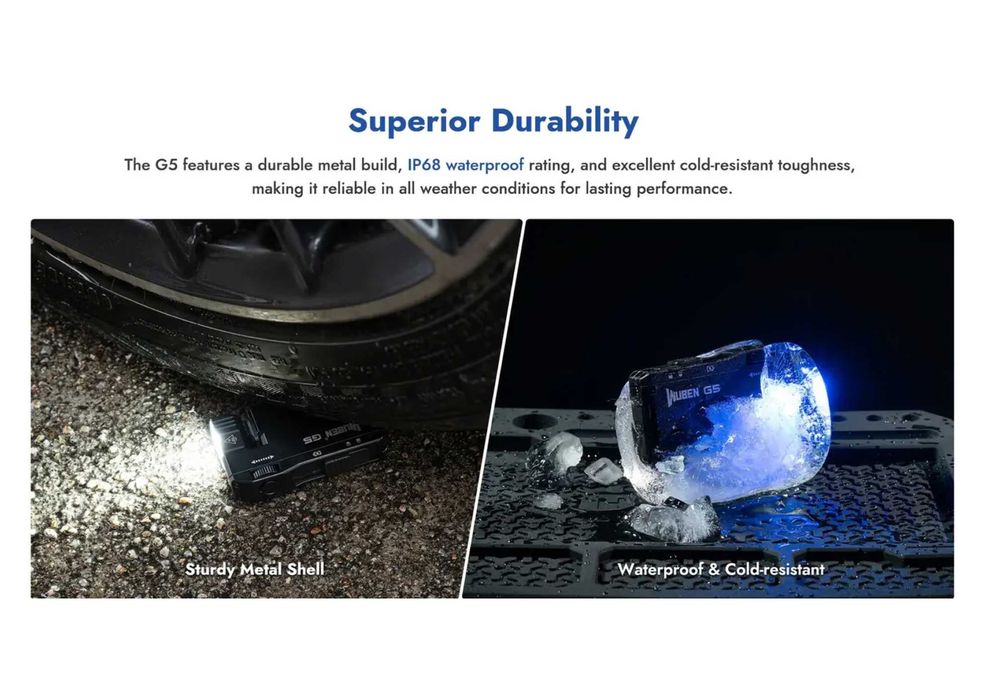 Wuben G5 — компактний EDC ліхтарик 400 lm з RGB та магнітом