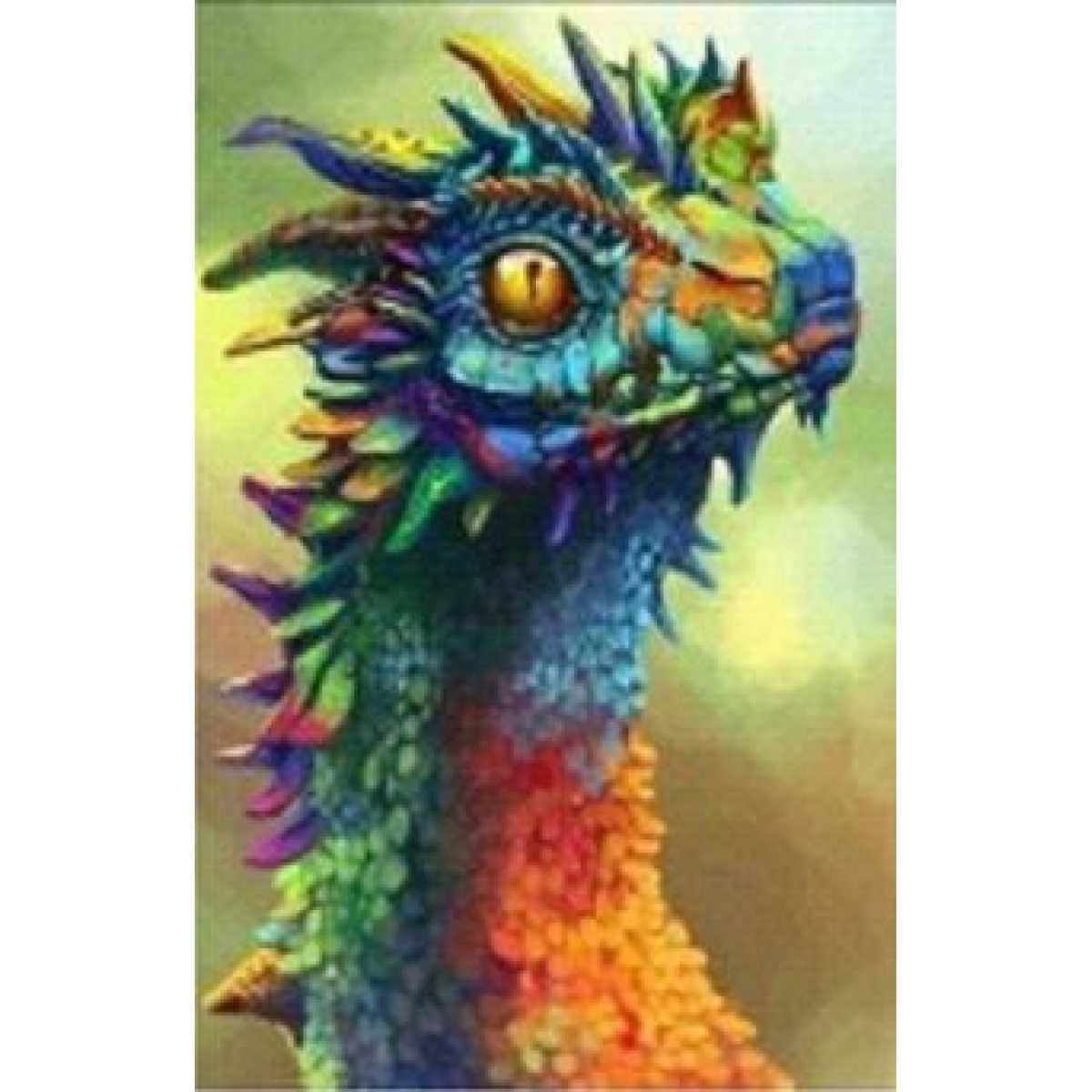 Картина по номерах по номерам дракон дракончик алмазна та фарбами