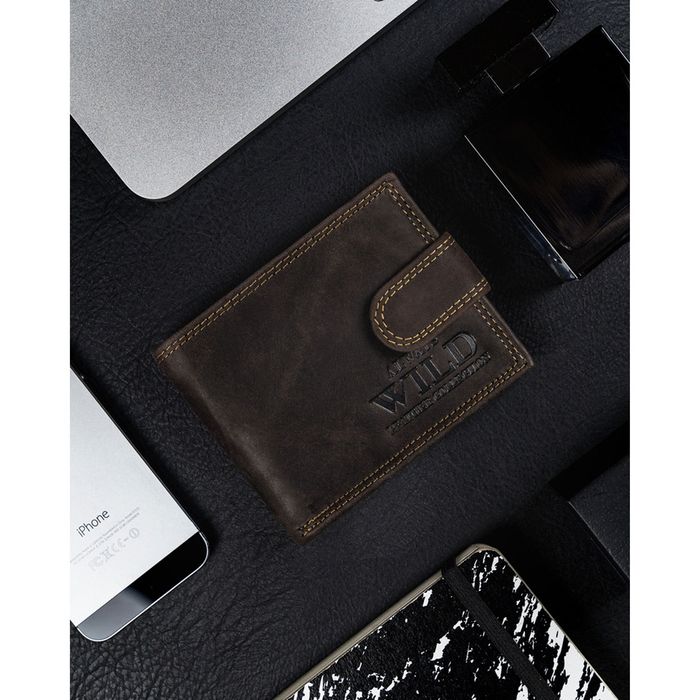 skórzany portfel męski na zatrzask - always wild