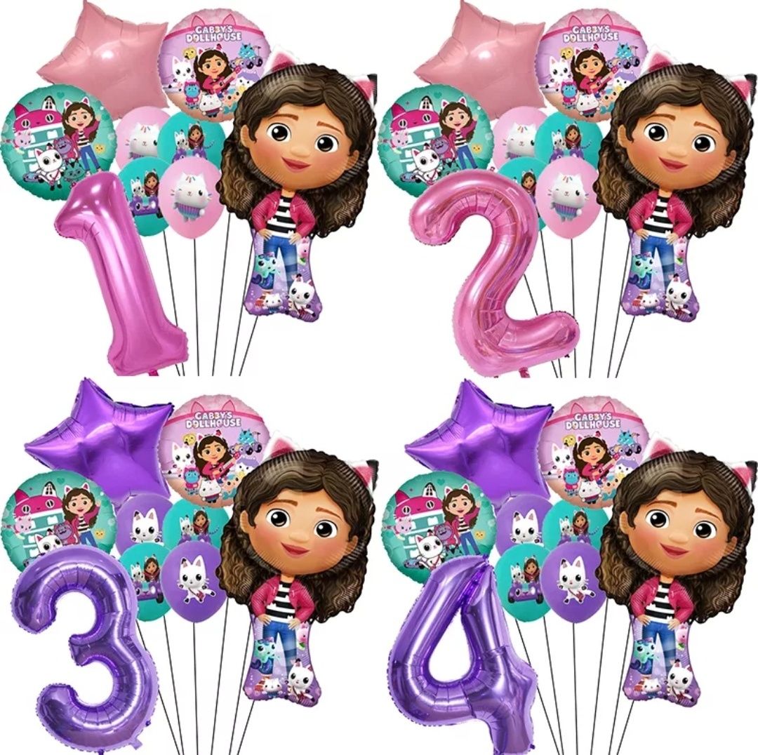 Pack de 9 balões A Casa de Bonecas da Gabby