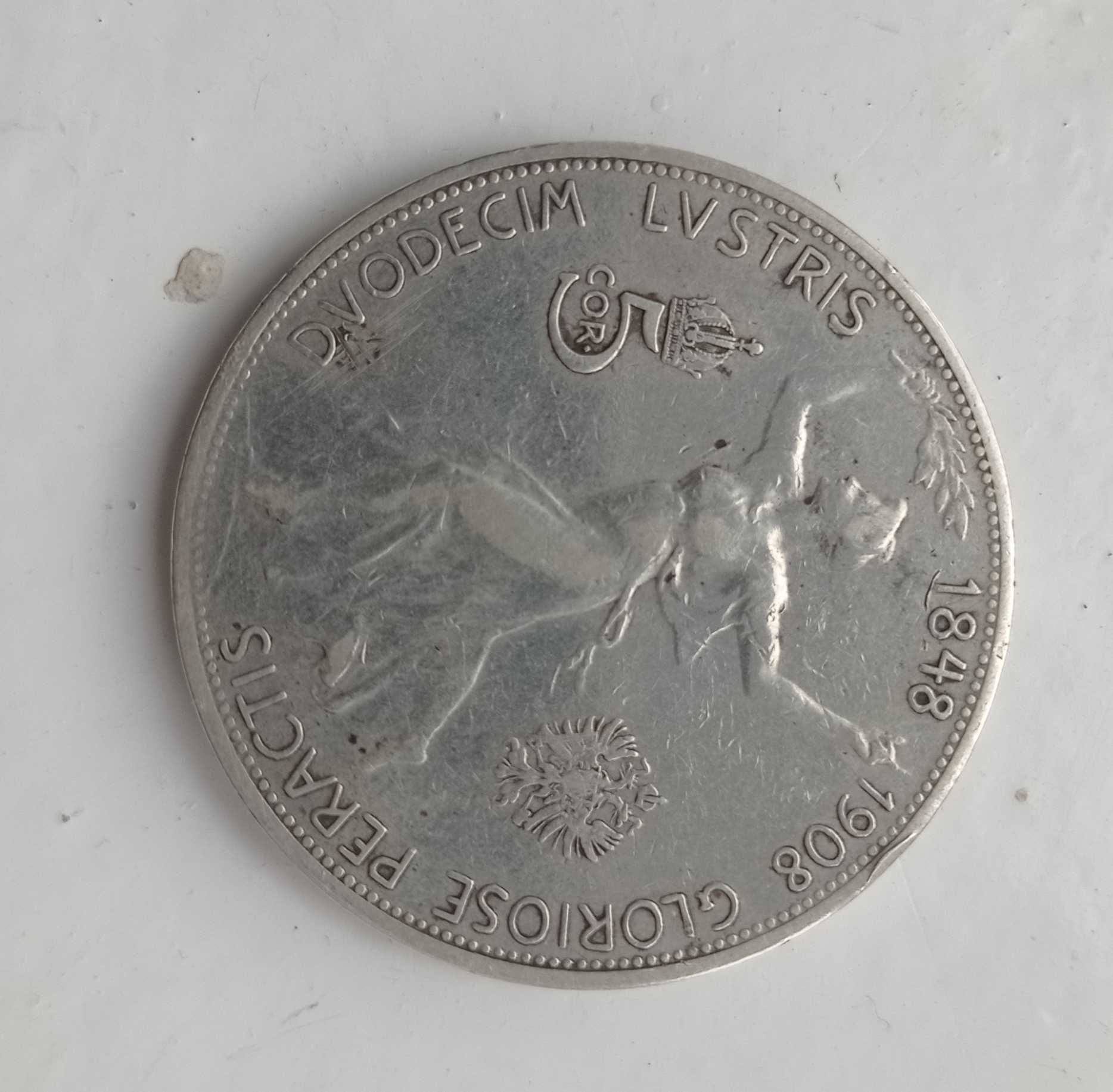 Монета 5 крон 1908р Срібло
