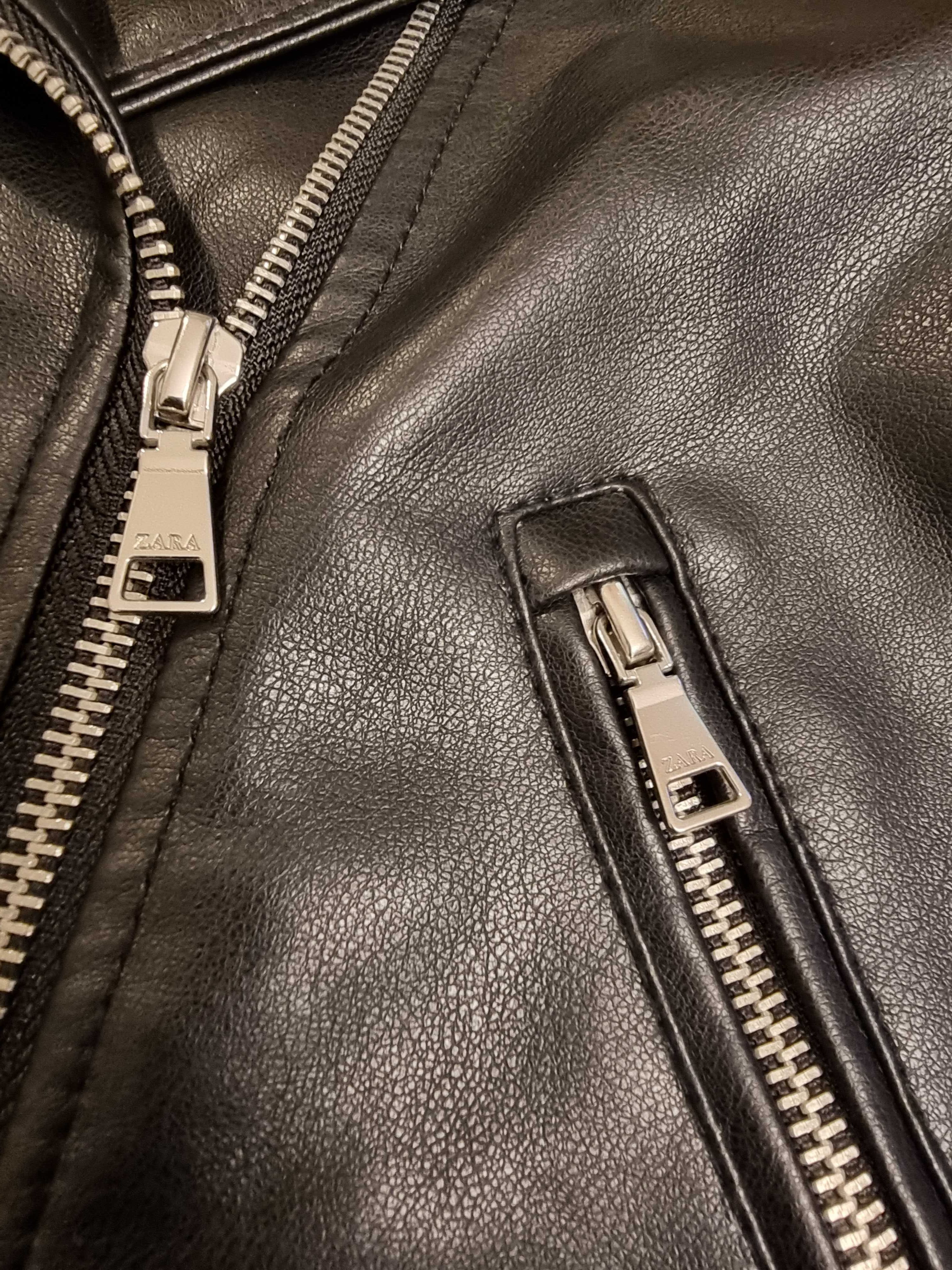 Kurtka skóro-podobna Zara w rockowym stylu