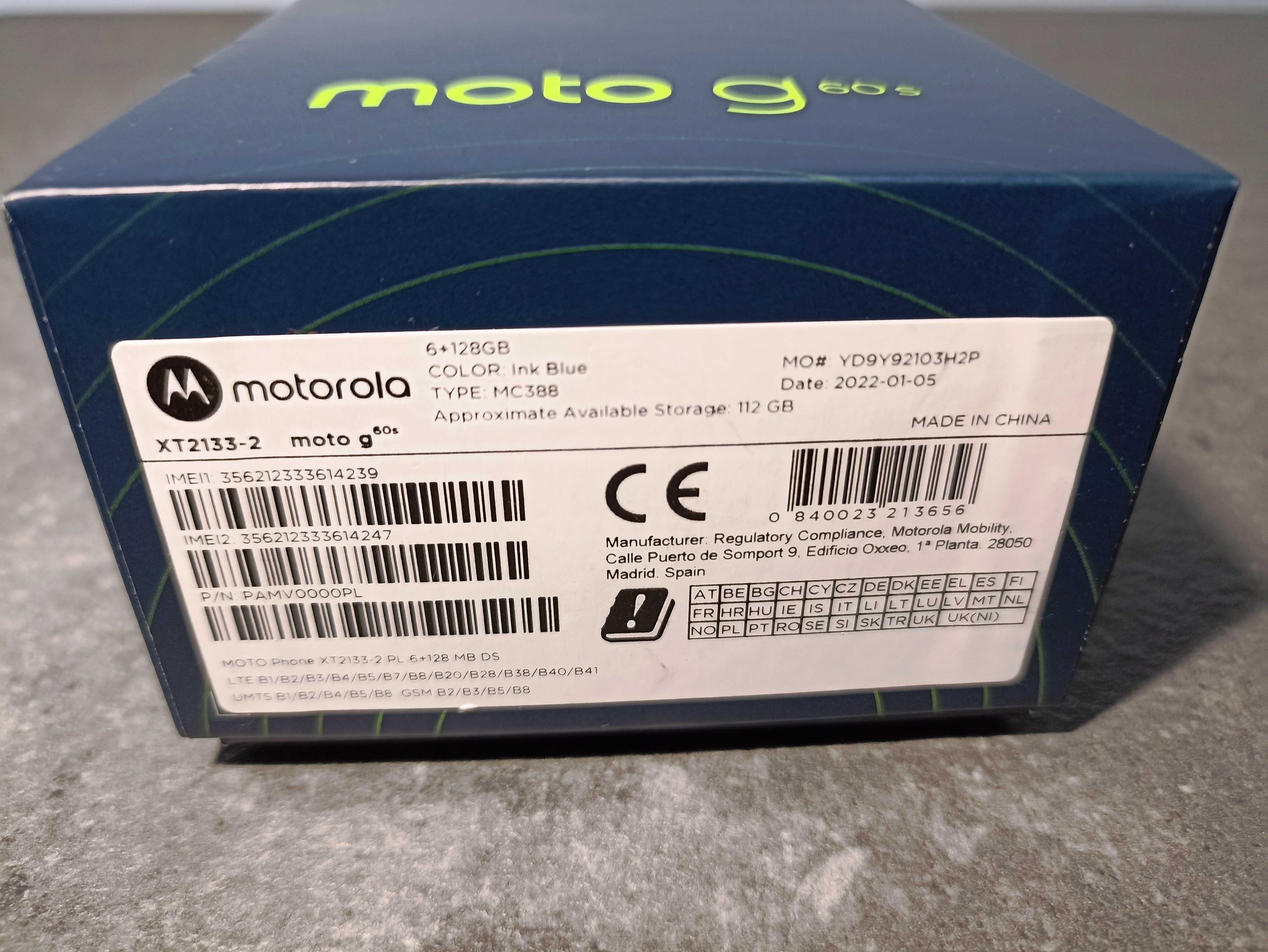 Smartfon - telefon komórkowy - MOTOROLA G60s - uszkodzony wyświetlacz