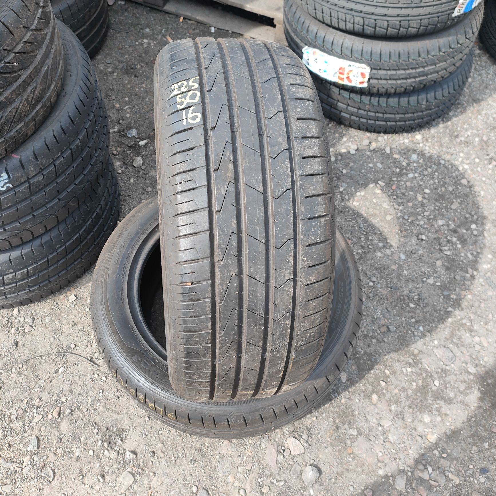 225/50R16 letnie 2 szt hankook 7mm montaż wysyłka