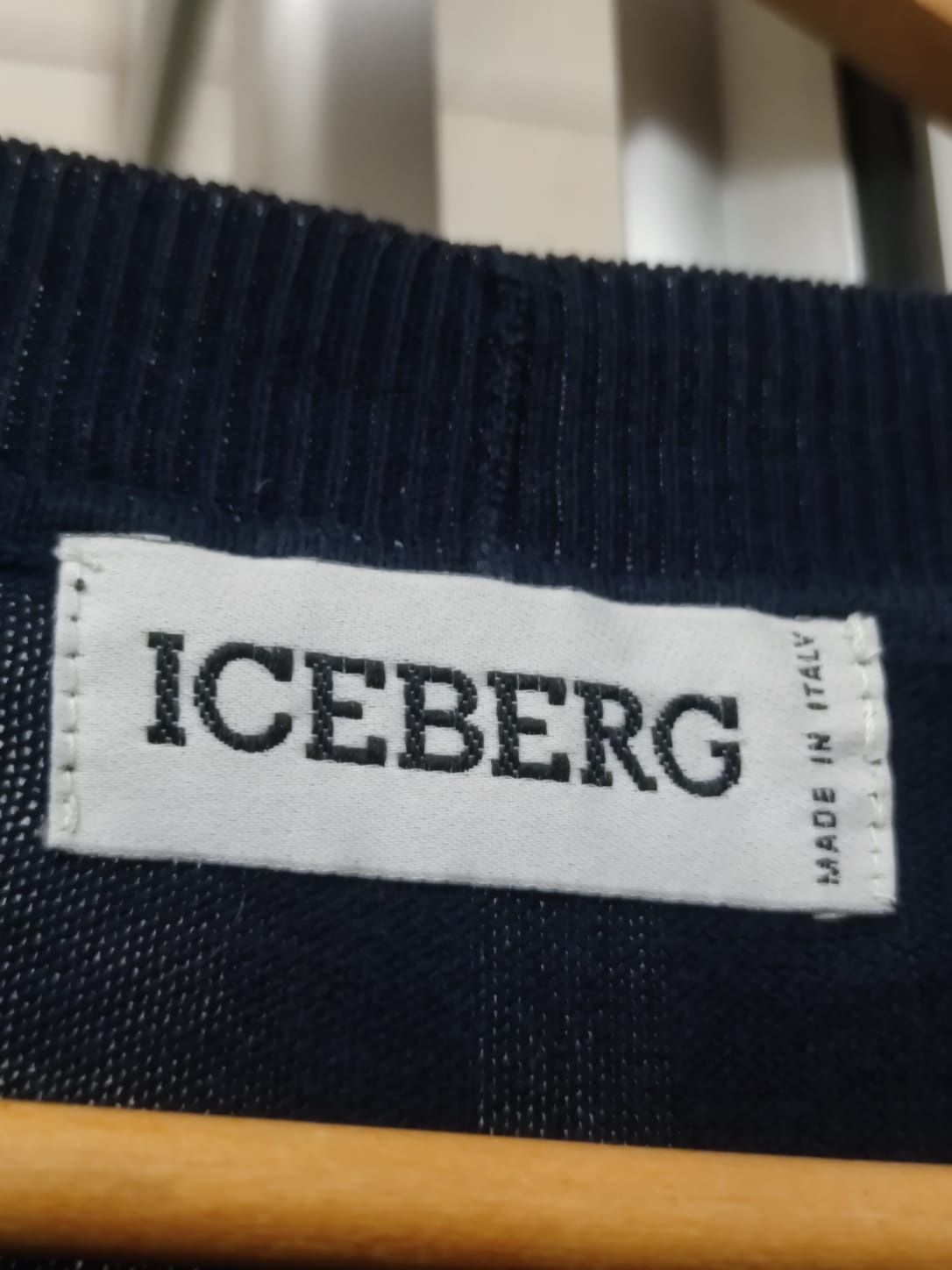 Sweter klasyczny Iceberg XL męski elegancki premium y2k bawełniany baw