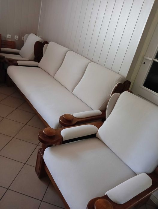 Komplet wypoczynkowy dębowy