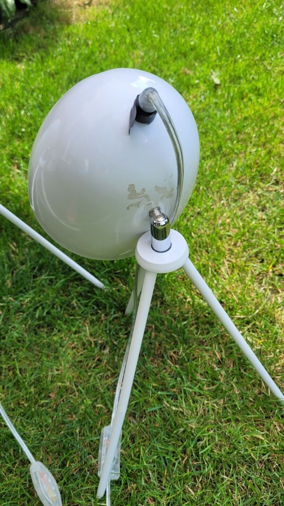 Lampki nocne stołowe białe metalowe tripod sypialnia, cena za komplet