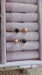 Brincos Ouro 14k, Topazio London Blue