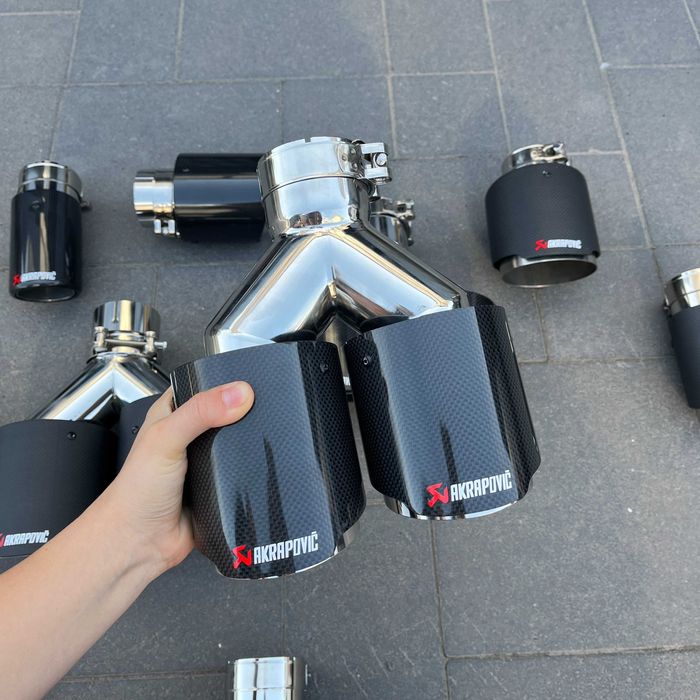 СЬОГОДНІ ВІДПРАВИМО‼️ Насадки на глушник акраповіч, накладки акрапович