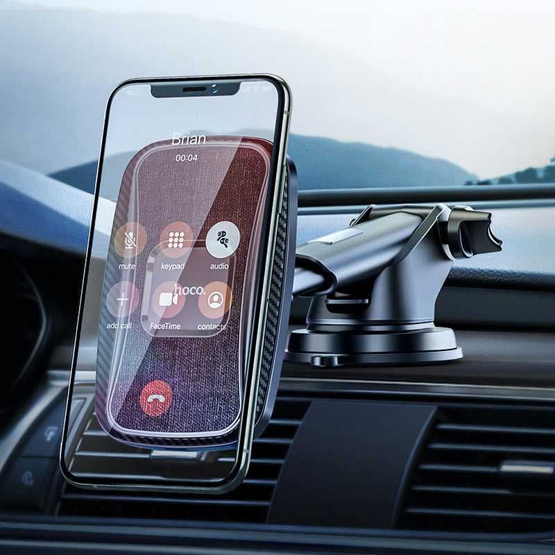 Магнитный держатель Hoco CA75 с беспроводной зарядкой wireless charger