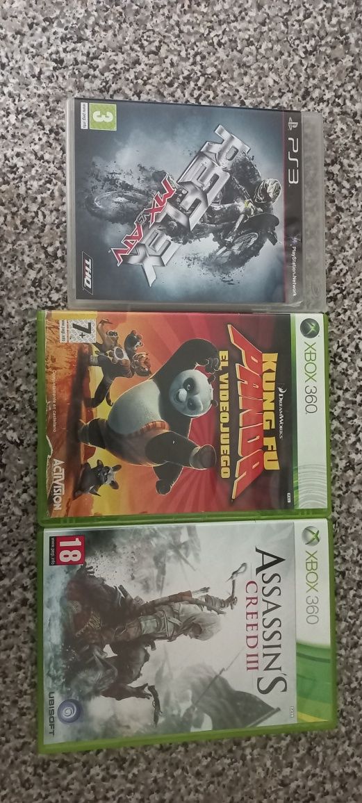 Kung fu panda/Assassins creed 3/Mx vs Atv reflex Xbox 360/Ps3