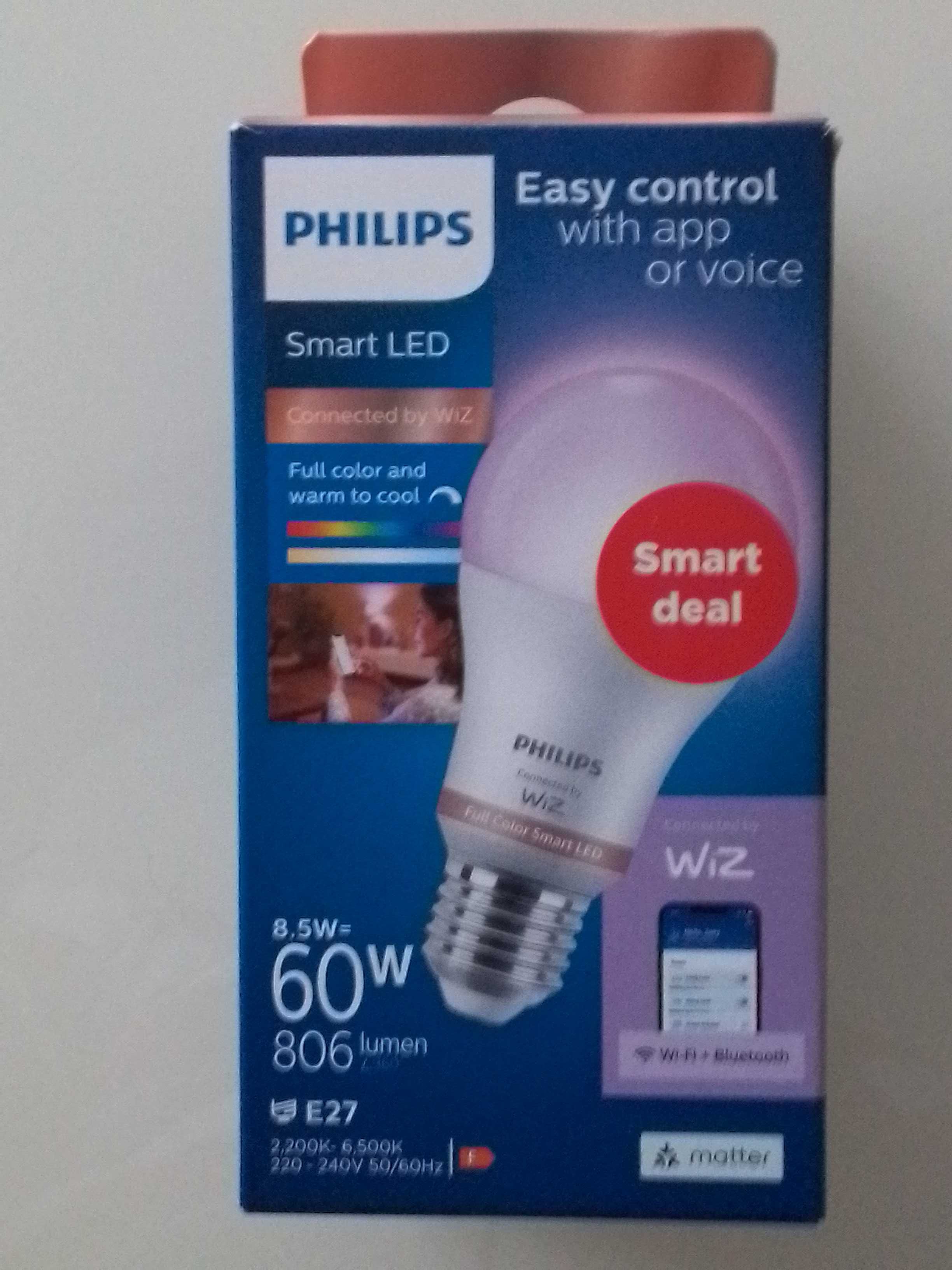 Philips smart Led 60W 806lumen E 27 zarowka