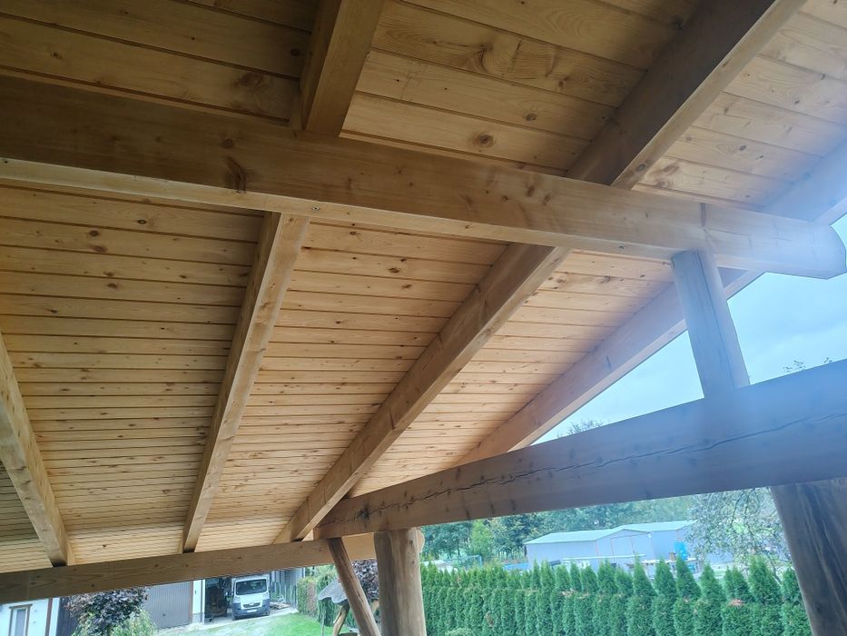 Boazeria podbitka, wykończenia drewniane, tarasy, zabudowa