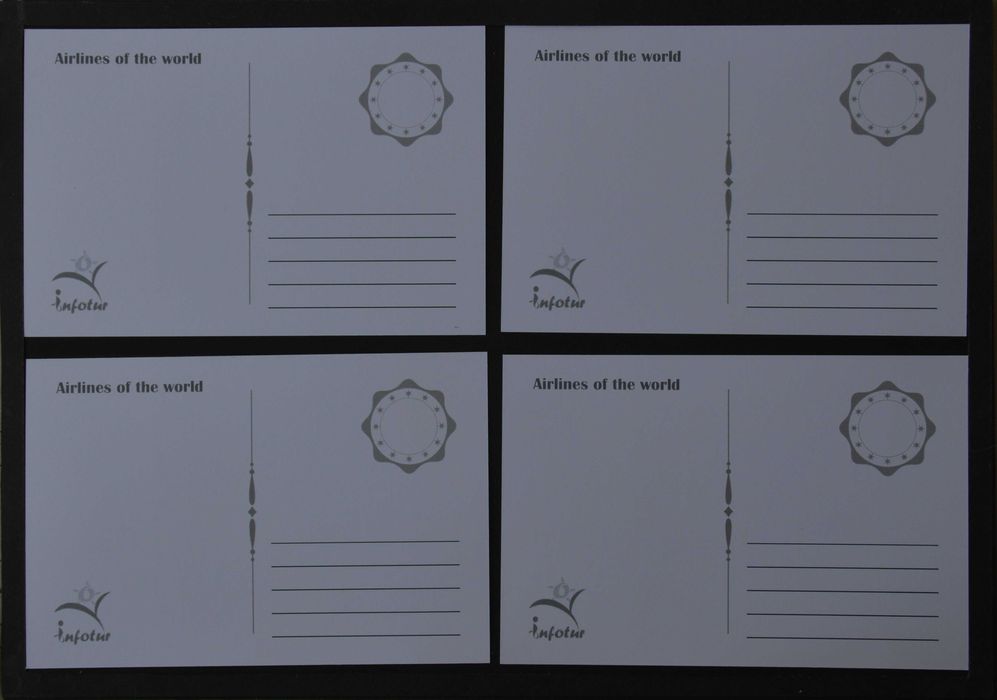 Postais - Lote de 8 unidades - companhias aéreas - X10381