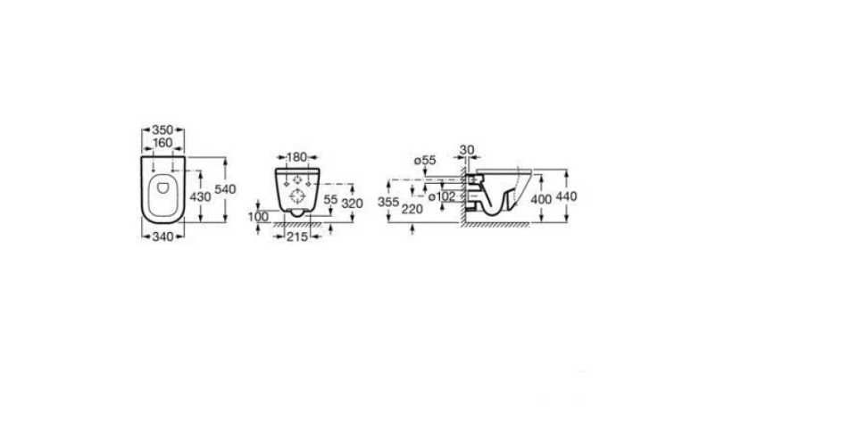 Унитаз Roca GAP + инсталляция Grohe  Rapid SL 38772001 5 в 1