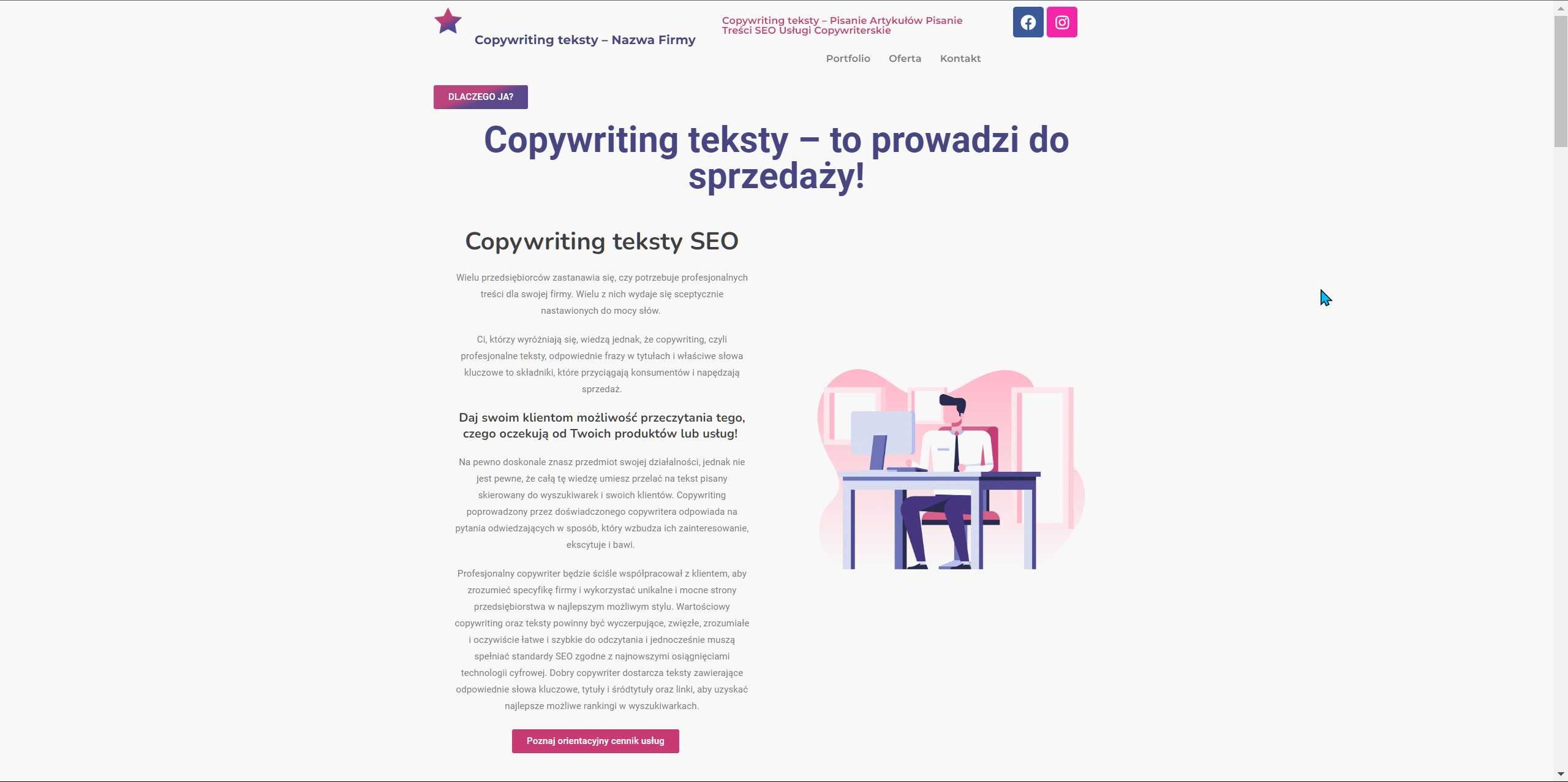 Gotowa Strona Internetowa - copywriting eCommerce