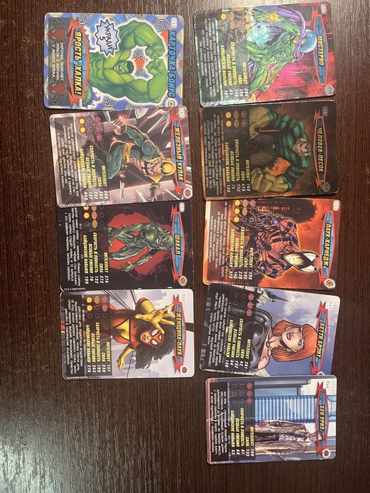 Карточки человек паук, гонки, черепашки нинзя